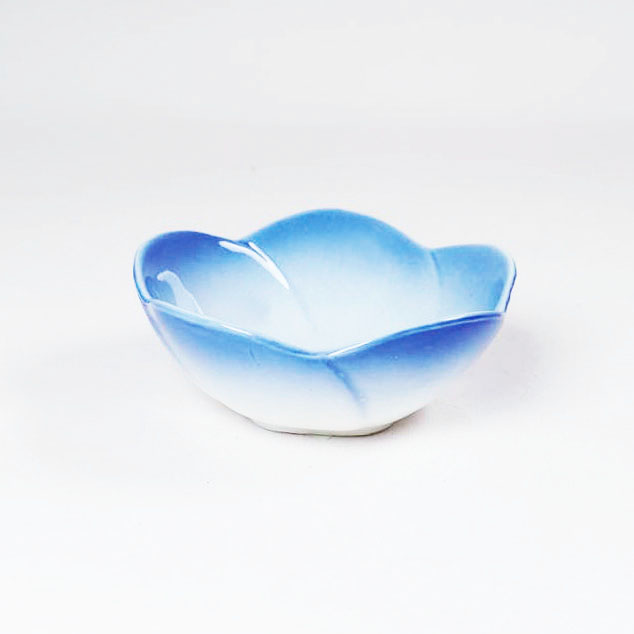 噴藍4.5"梅花碗