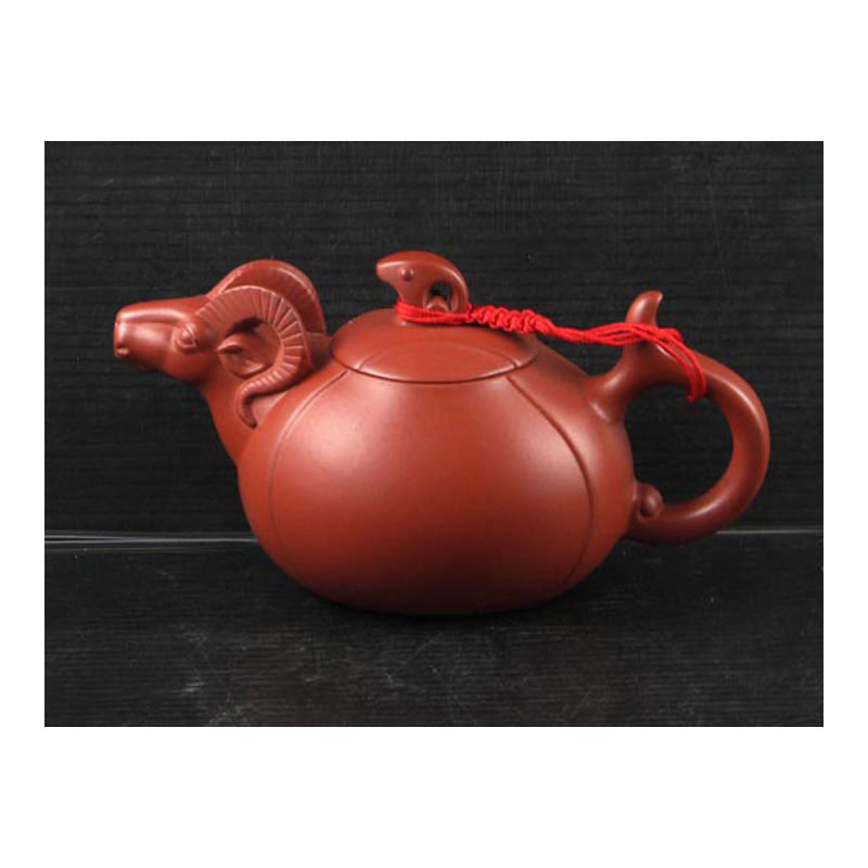 善奇 老人茶壺 羊羊得意 紅