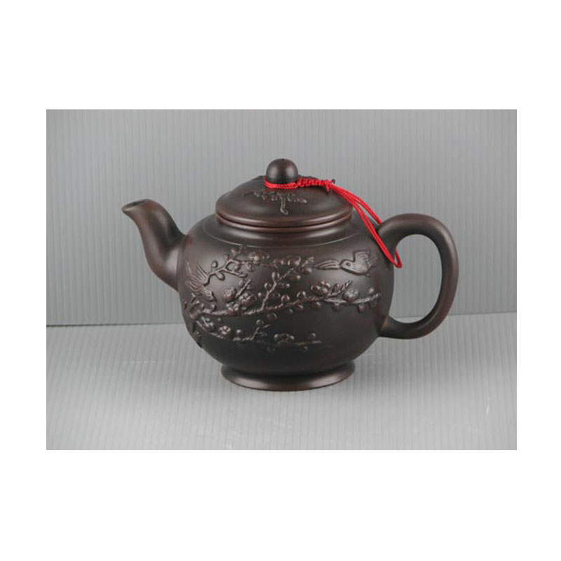 嘉仁 梅鳥老人茶壺  黑