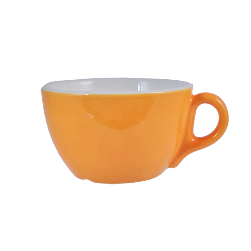 MIT厚款卡布奇諾咖啡杯200cc 黃色