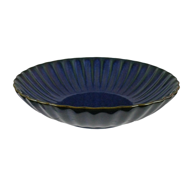 8"新型海棠淺碗 藍色