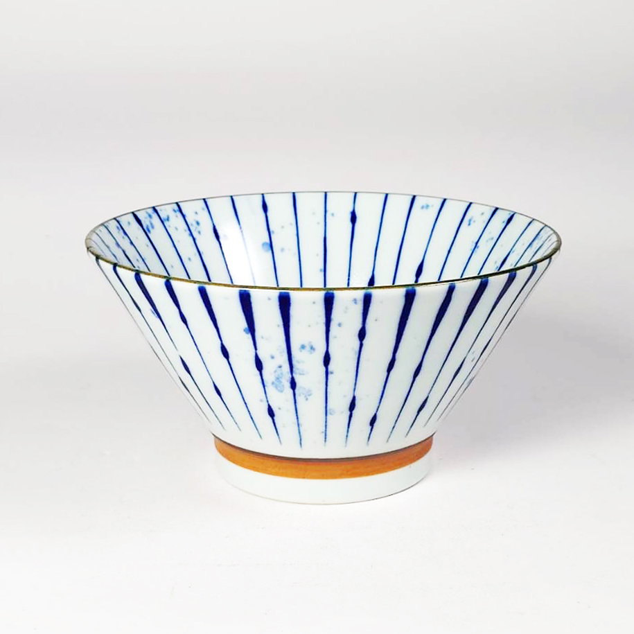 美濃燒 吹墨十草5.0丼碗 160*H85mm 日本製