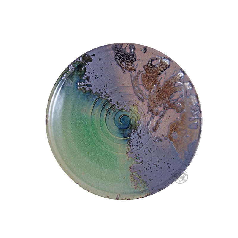 伊賀金彩丸皿-27cm