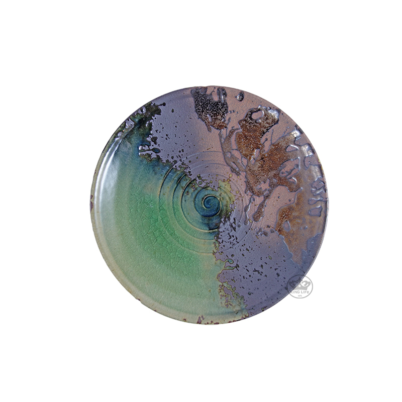 伊賀金彩丸皿-25cm