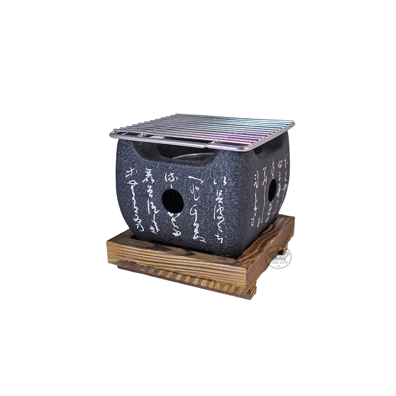 日式合金字爐組/12cm (附烤網、爐座、木墊)
