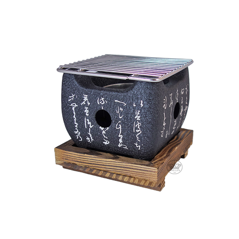 日式合金字爐組/15cm(附烤網、爐座、木墊)