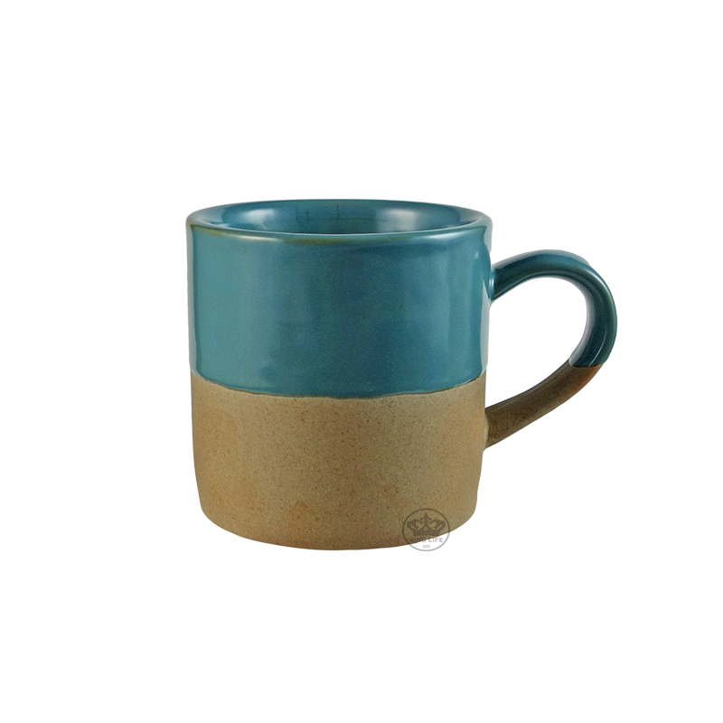 羅馬粗陶咖啡杯(青蔥綠)(口8*H8cm)