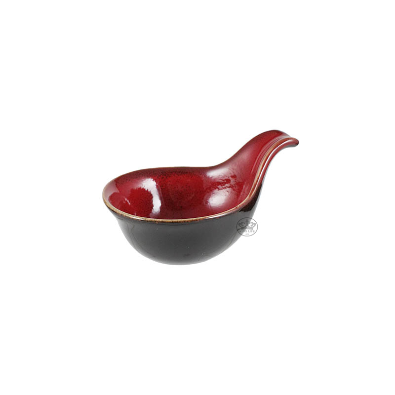 窯變釉立體醬碟 118*H60mm(杏色 棕色 紅色)