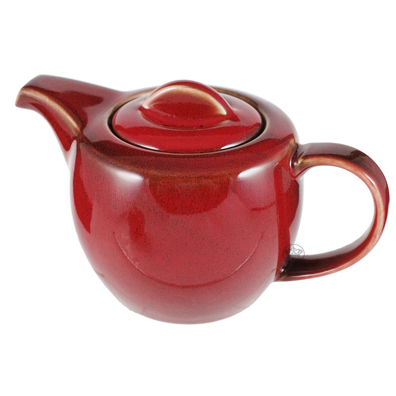 窯變釉茶壺 450ml(杏色 棕色 紅色)