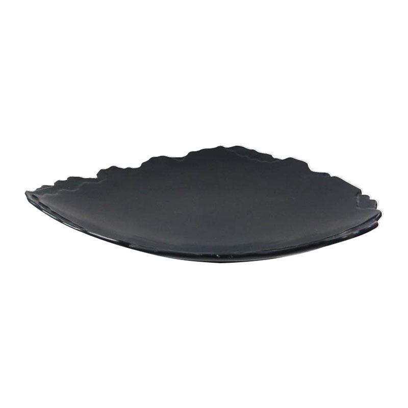12"啞光黑三角盤 30*31.4*H4.5cm
