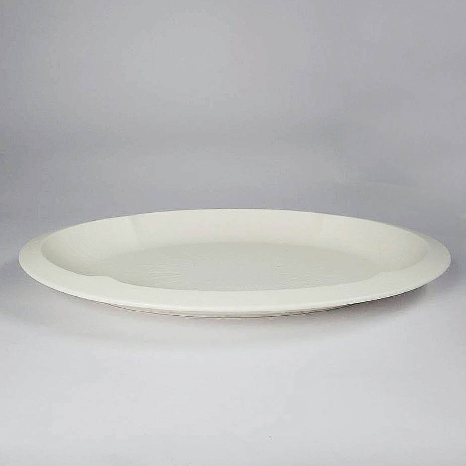 18"橢圓熱菜碟-白 46*28*4.5cm