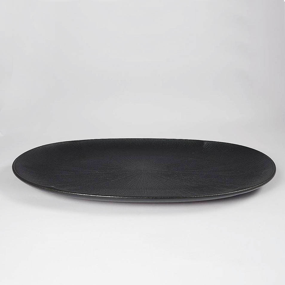 18"燒賣盤-黑 46*27.5*3.2cm