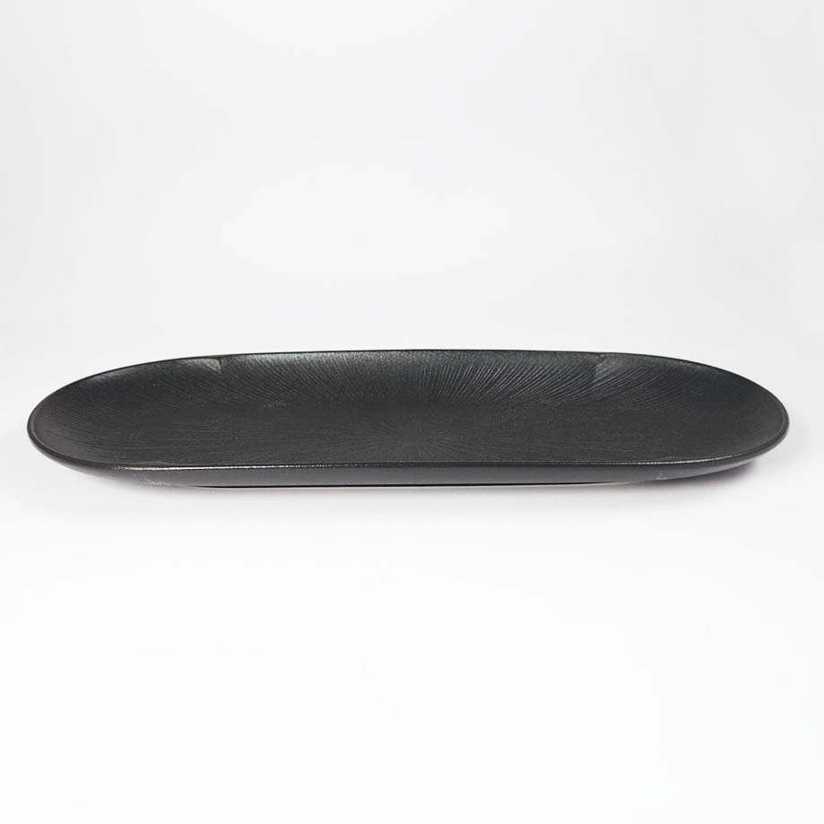 18.25"長條碟-黑 46.5*17.2*3.8cm