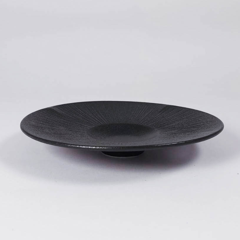 6"魚子醬碟-黑 15.5*2.5cm