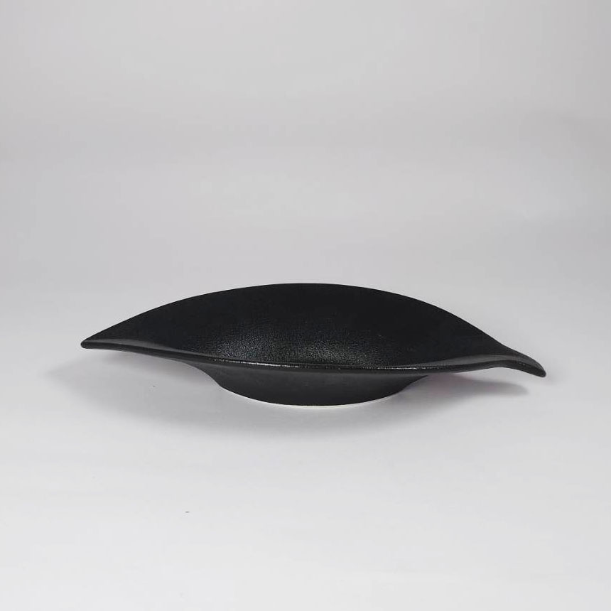 10"前菜葉碟-黑 25.5*13.5*4cm