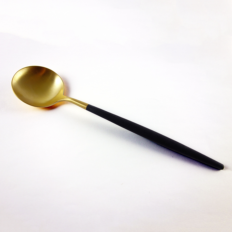 GOA BLACK MATT GOLD 餐用湯匙
