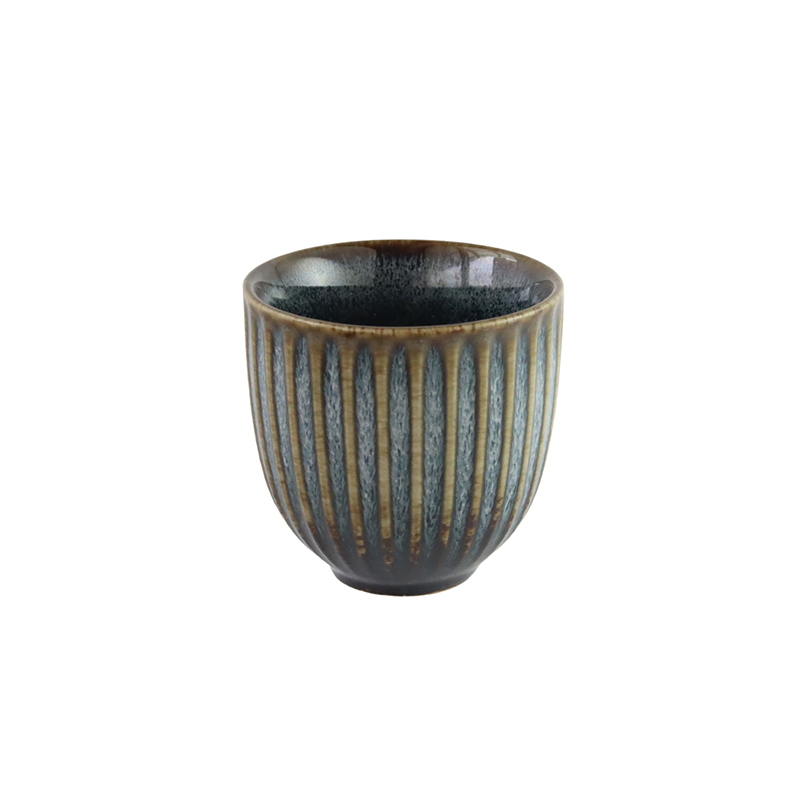 十草釉燒陶瓷茶杯100ml