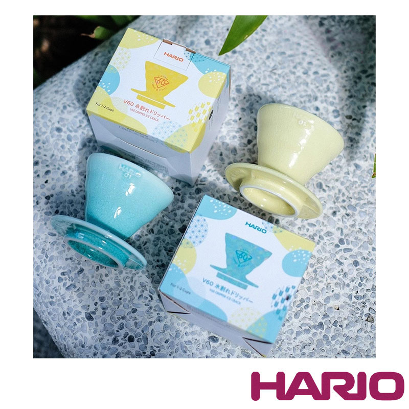 Hario V60 花綠/藤黃01冰裂濾杯 1-2人份