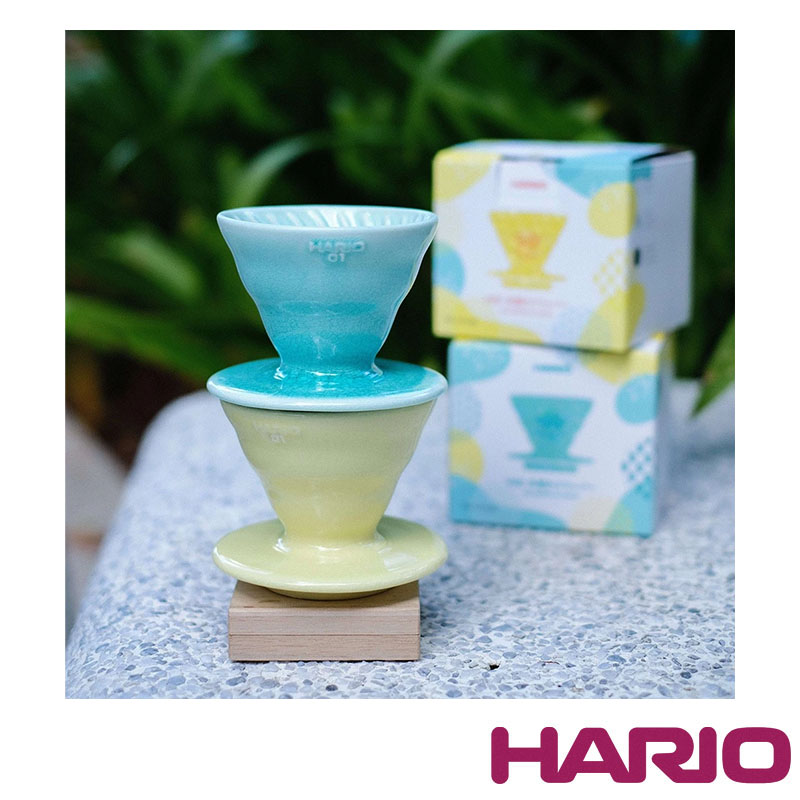 Hario V60 花綠/藤黃01冰裂濾杯 1-2人份