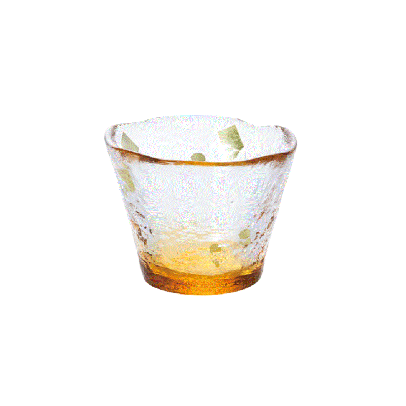 手作黃色琉璃清酒杯 50cc
