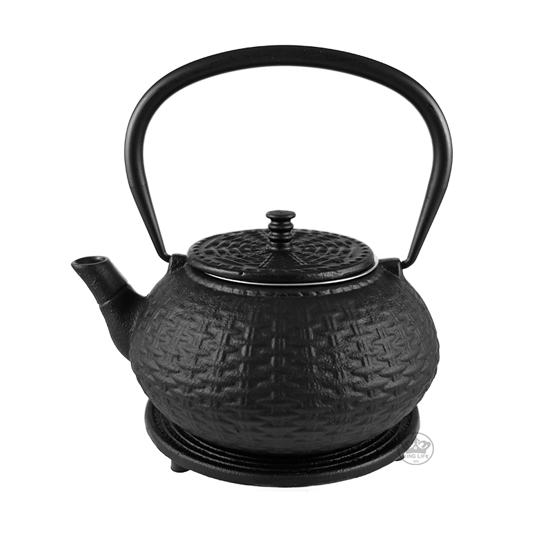 南部鐵壺附墊 0.8L(黑色)