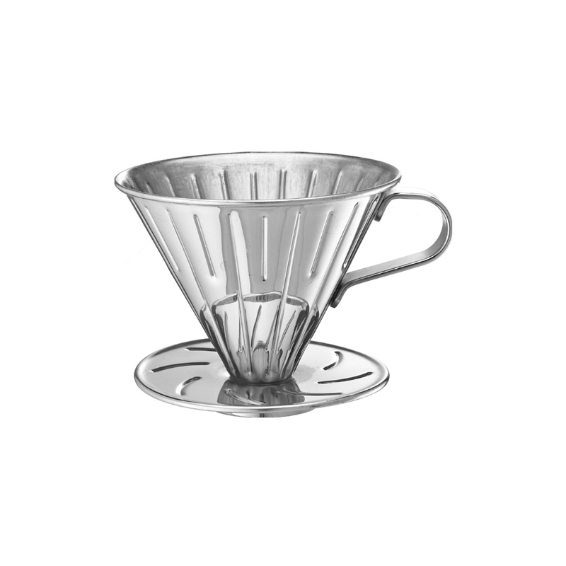 TIAMO V02 不銹鋼圓錐咖啡濾杯 附量匙濾紙