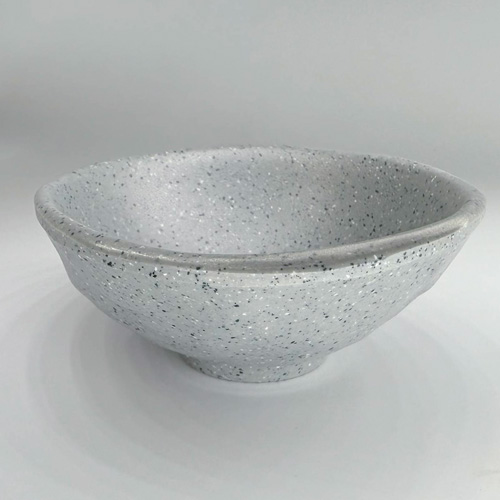 沙礫 陶面水波紋碗 129*123*52mm