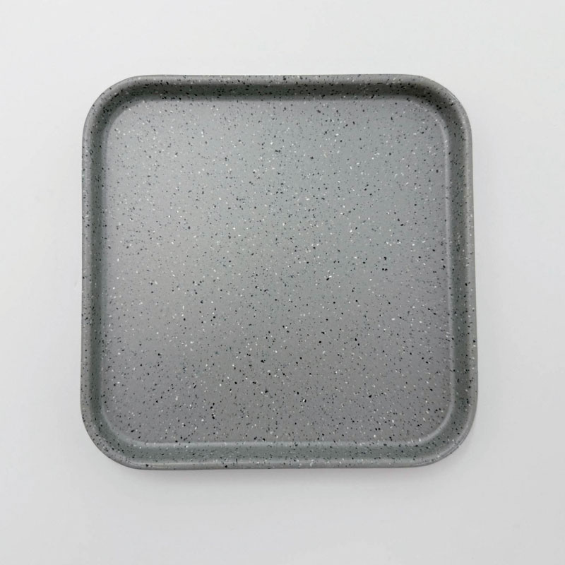 沙礫 陶面四方盤 152*17mm
