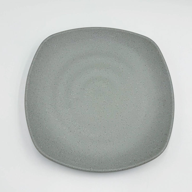沙礫 7"陶面四方圓弧盤 180*20mm