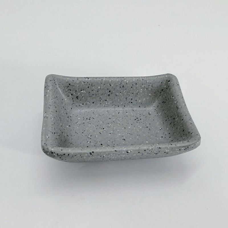 沙礫 陶面長方沾醬碟 96*69*30mm
