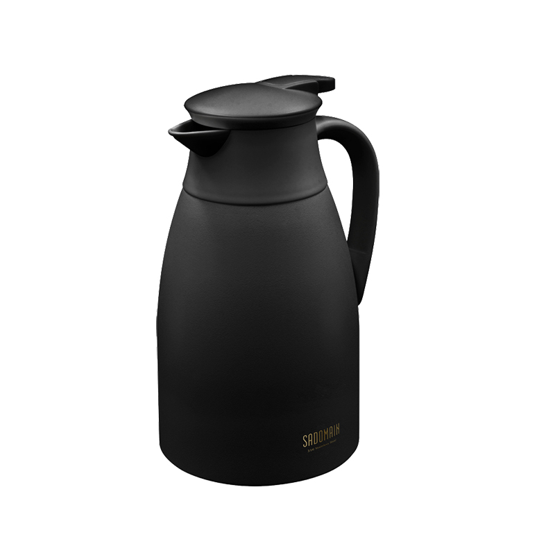 316不鏽鋼真空天鵝保溫壺(2000ml)-黑