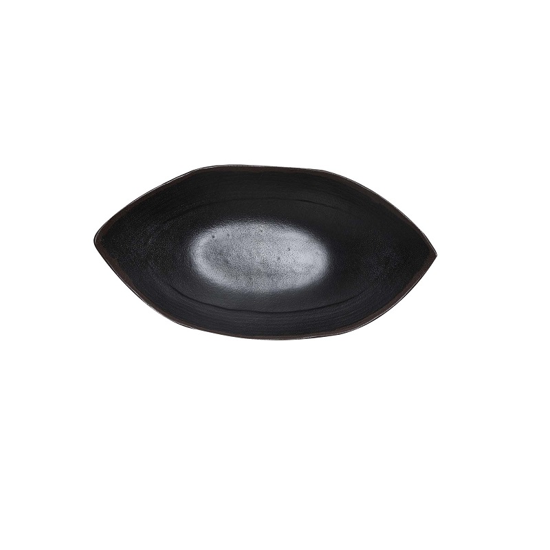懷石 葉形深盤 25.5*14.3*5.7cm
