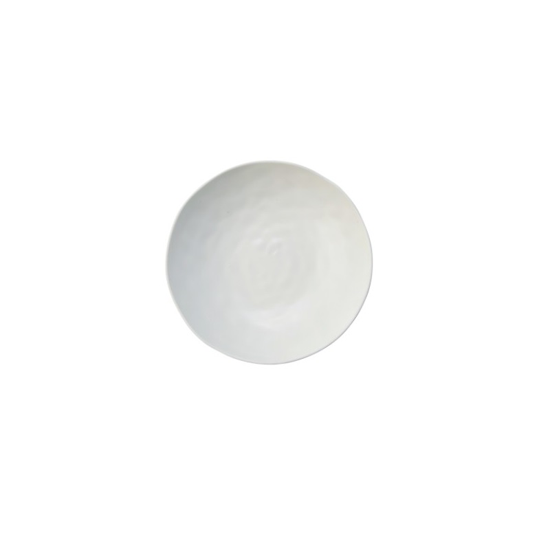 陶面波紋深水盤 白 31.4*8.4cm