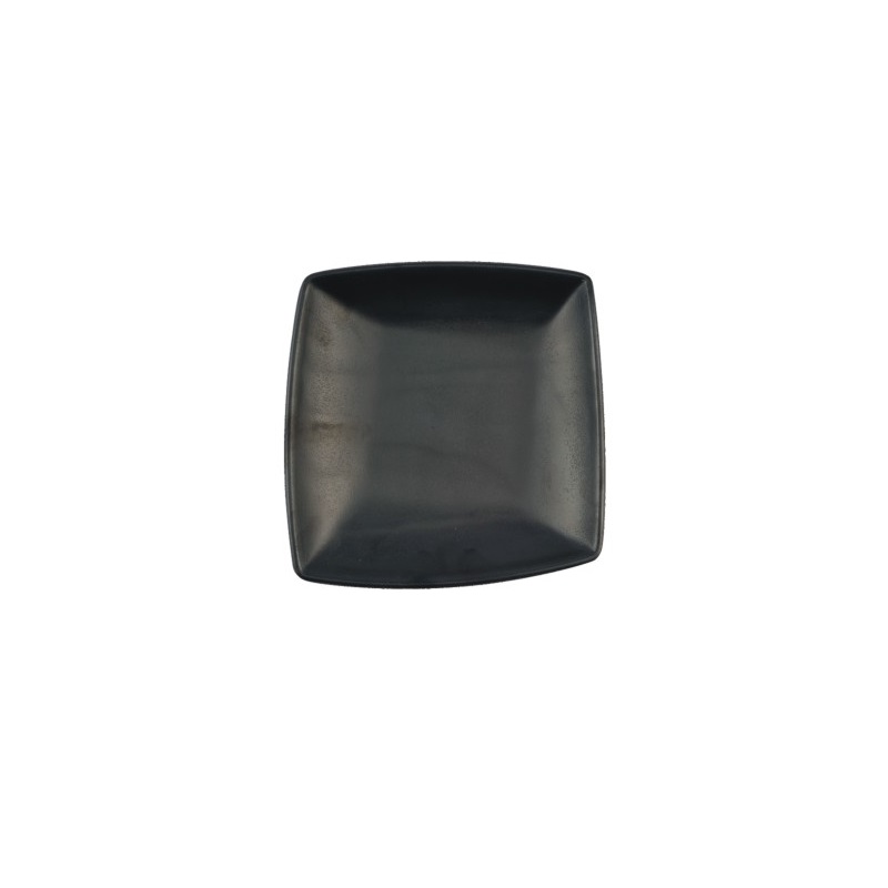 陶面四方盤 黑 18.5*19*2.8cm