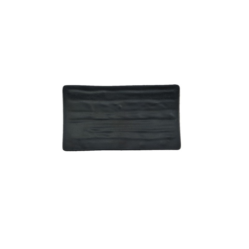 陶面長方燒物盤 黑 22*12.3*2.7cm