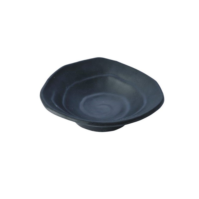 陶面三角碟 黑 13*3.9cm