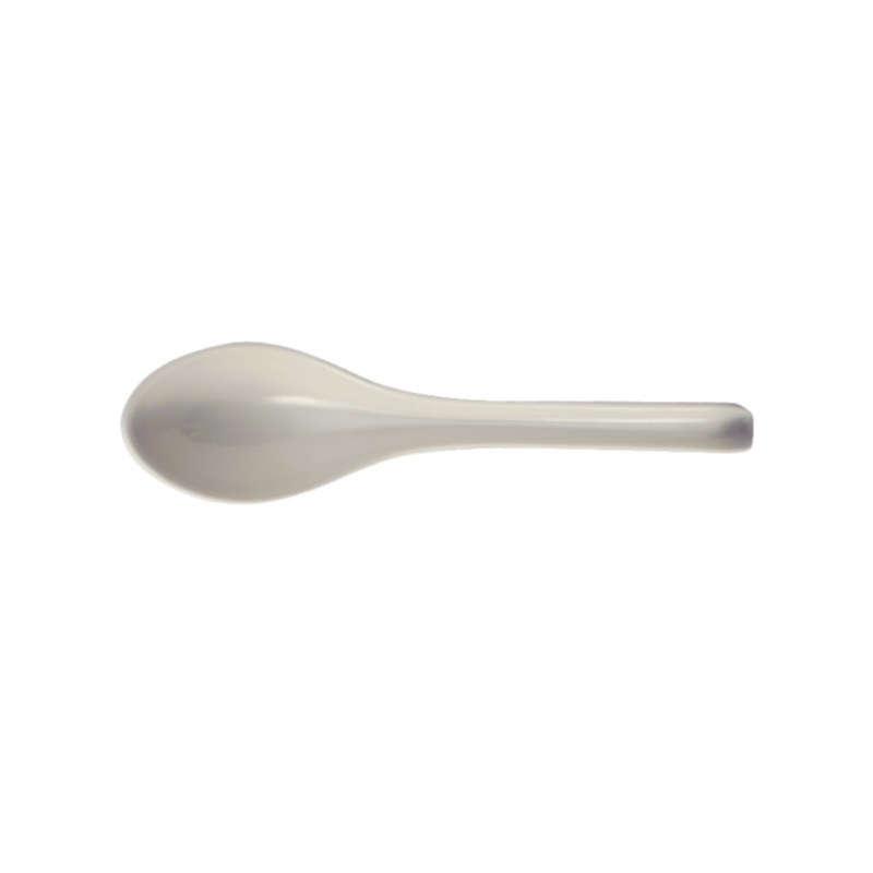 美耐皿 湯匙 白色亮面 17cm