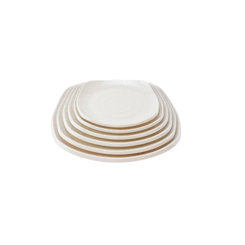 銀彩 波紋正方盤 32.2*4cm