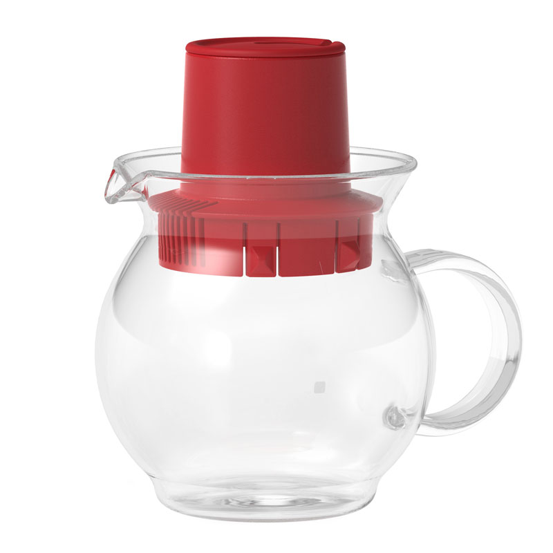 300cc 茶包用沖茶器-紅色