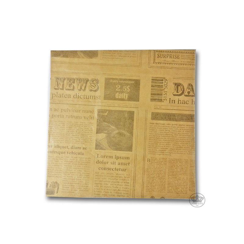 防油紙-英文郵報(牛皮) 25*25cm (1000pcs/包)
