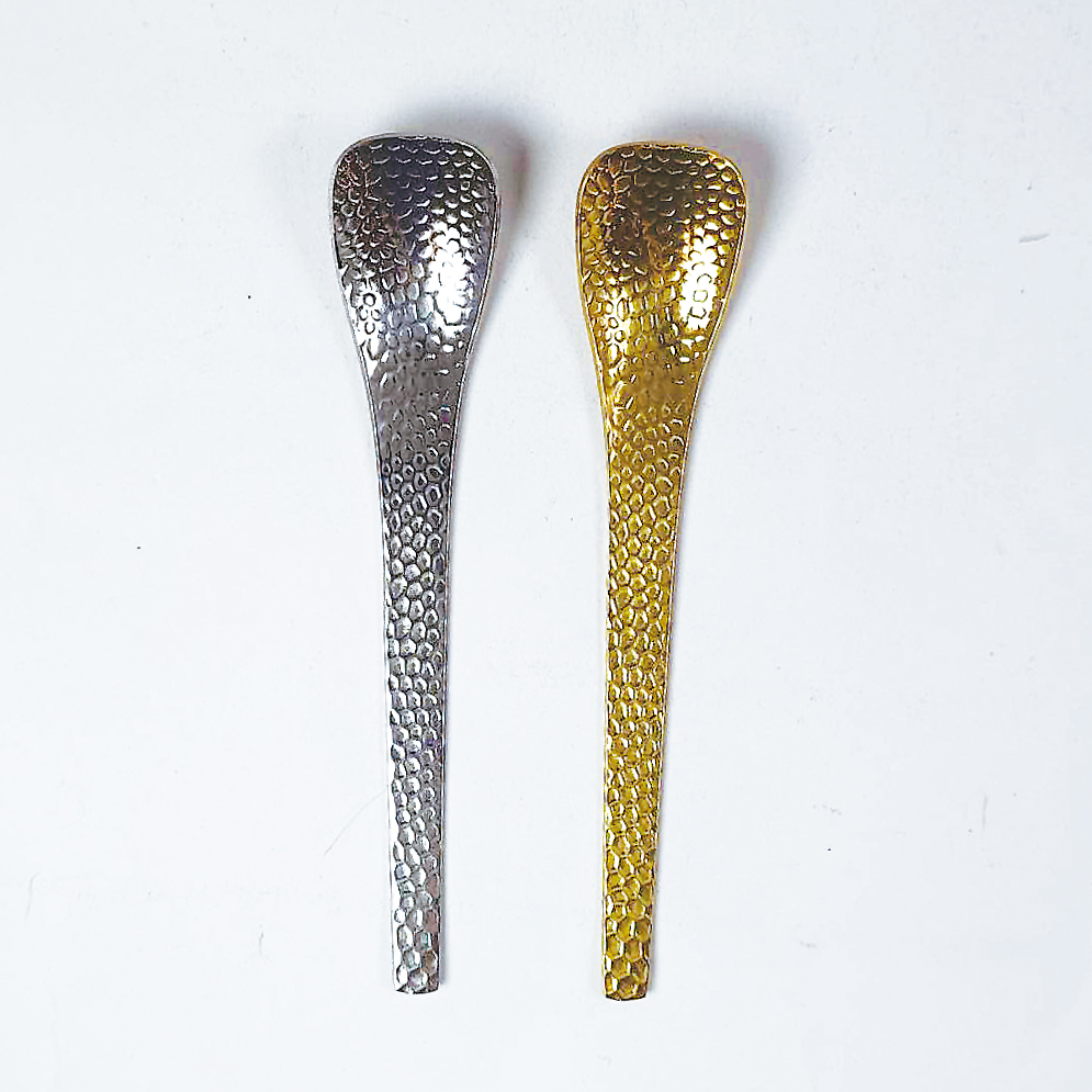 金銅金錘紋甜品匙